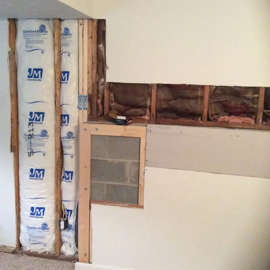 Wall insulation replacement during Structural Drying in Toronto